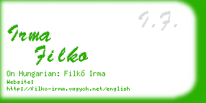 irma filko business card