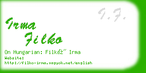 irma filko business card